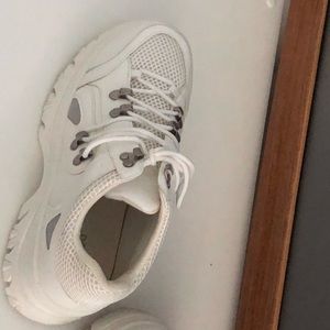 White women's sneakers.